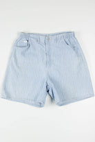 Women's Vintage Lee Striped Denim Shorts 258 (sz. 16 med)