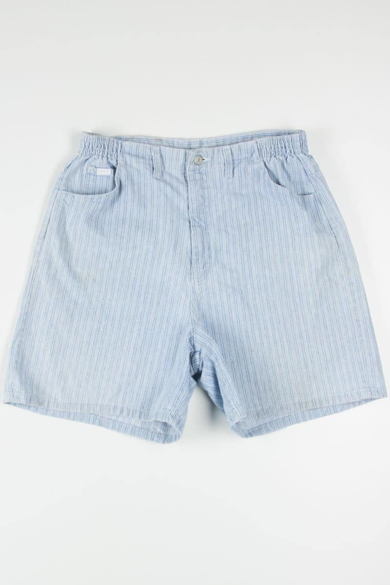 Women's Vintage Lee Striped Denim Shorts 258 (sz. 16 med)