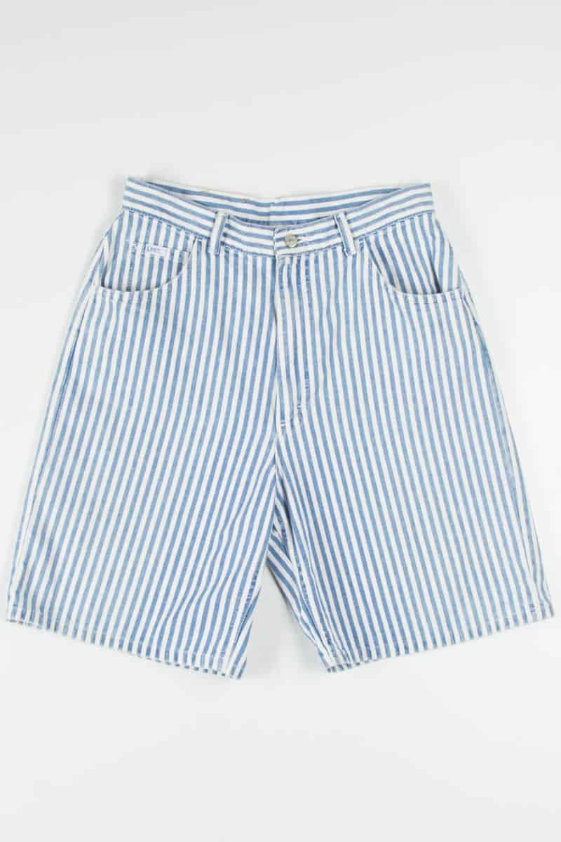 Women's Vintage Lee Striped Denim Shorts 293 (sz. 14 Med)