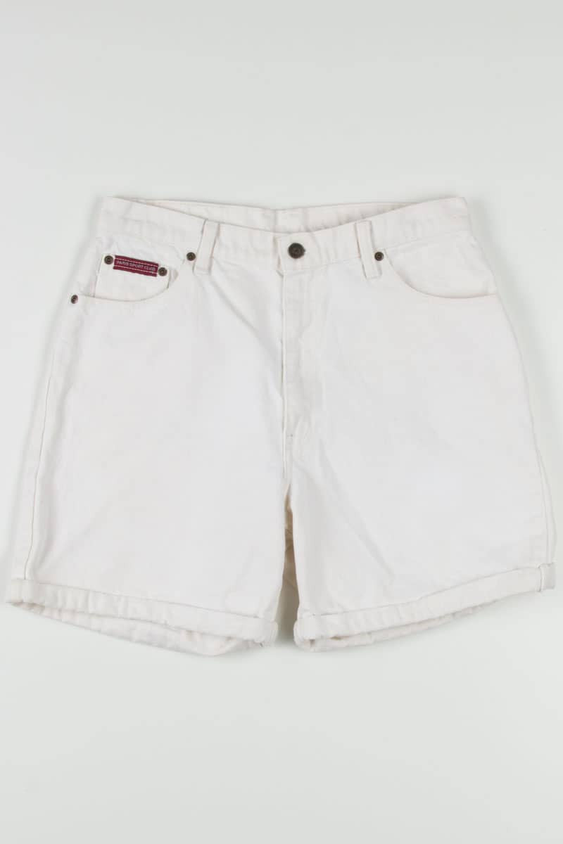 Women's Vintage Cream Cuffed Denim Shorts 312 (sz. 14)