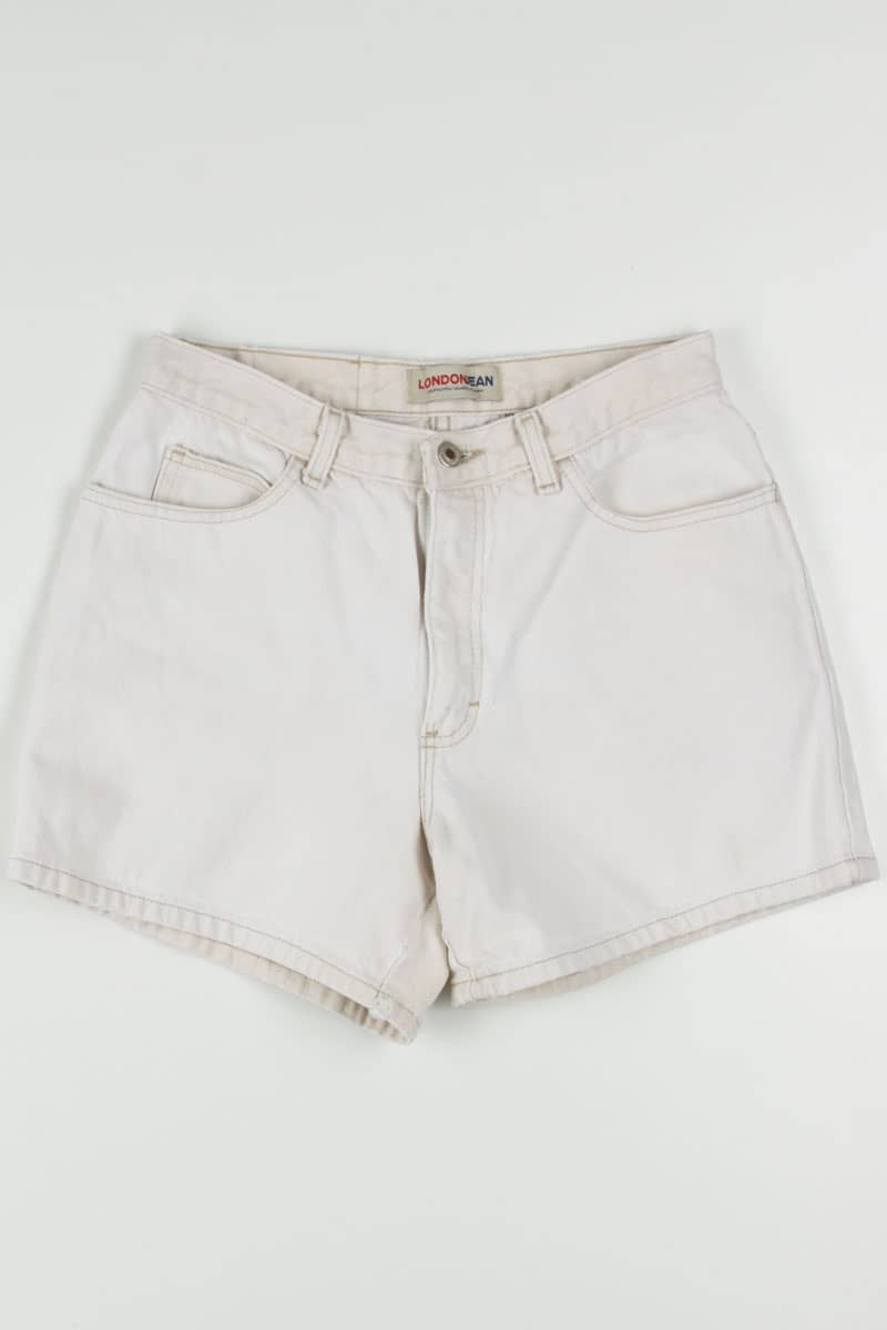 Women's Vintage Cream Denim Shorts 352 (sz. 10)