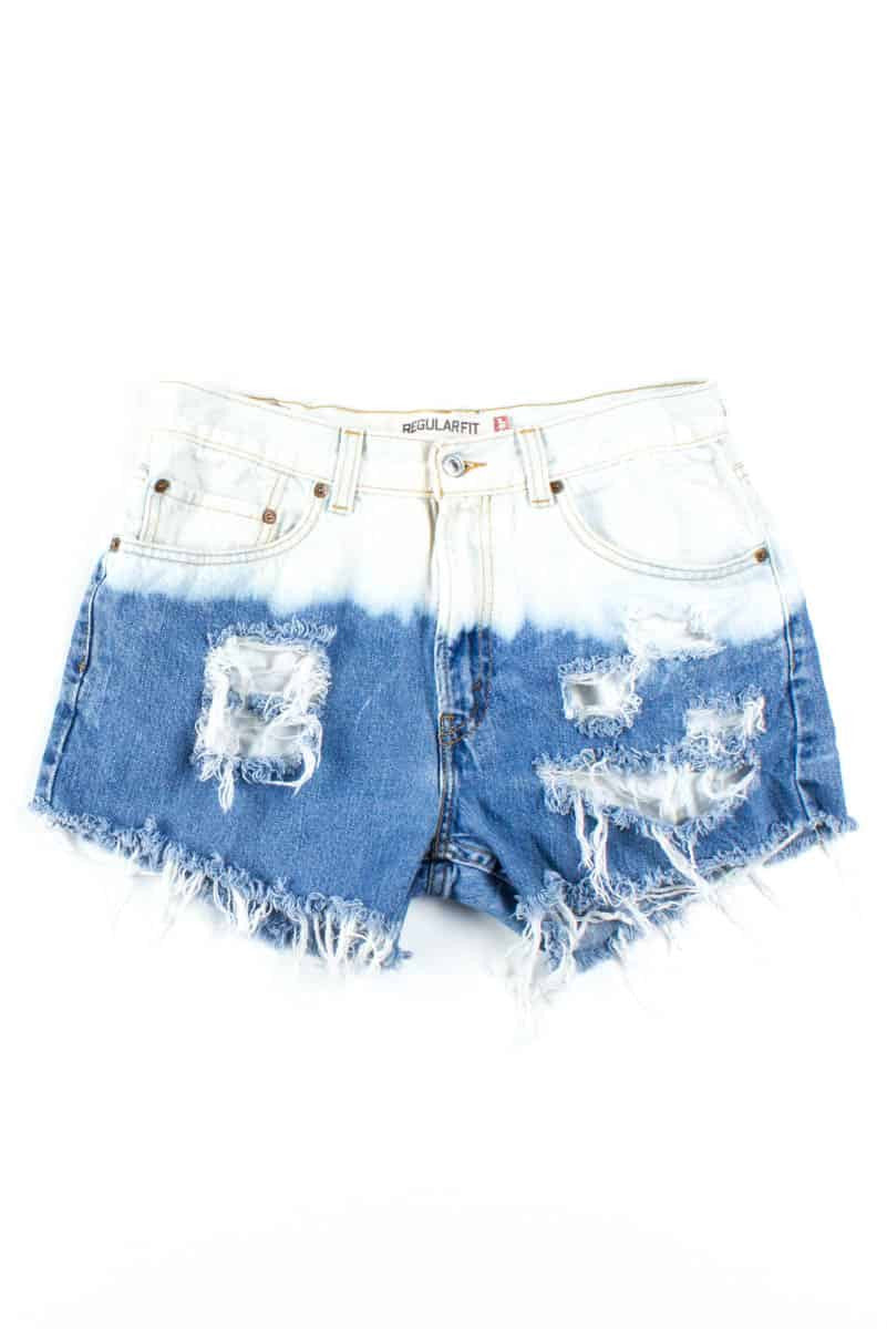 Two-Tone Levi's Distressed Denim Shorts (sz. 32)