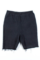 Black Elastic Cut Off Shorts (sz. L)