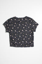 Black Daisy Petals Print Tee