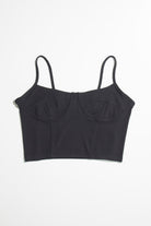 Black Ribbed Bustier Cami