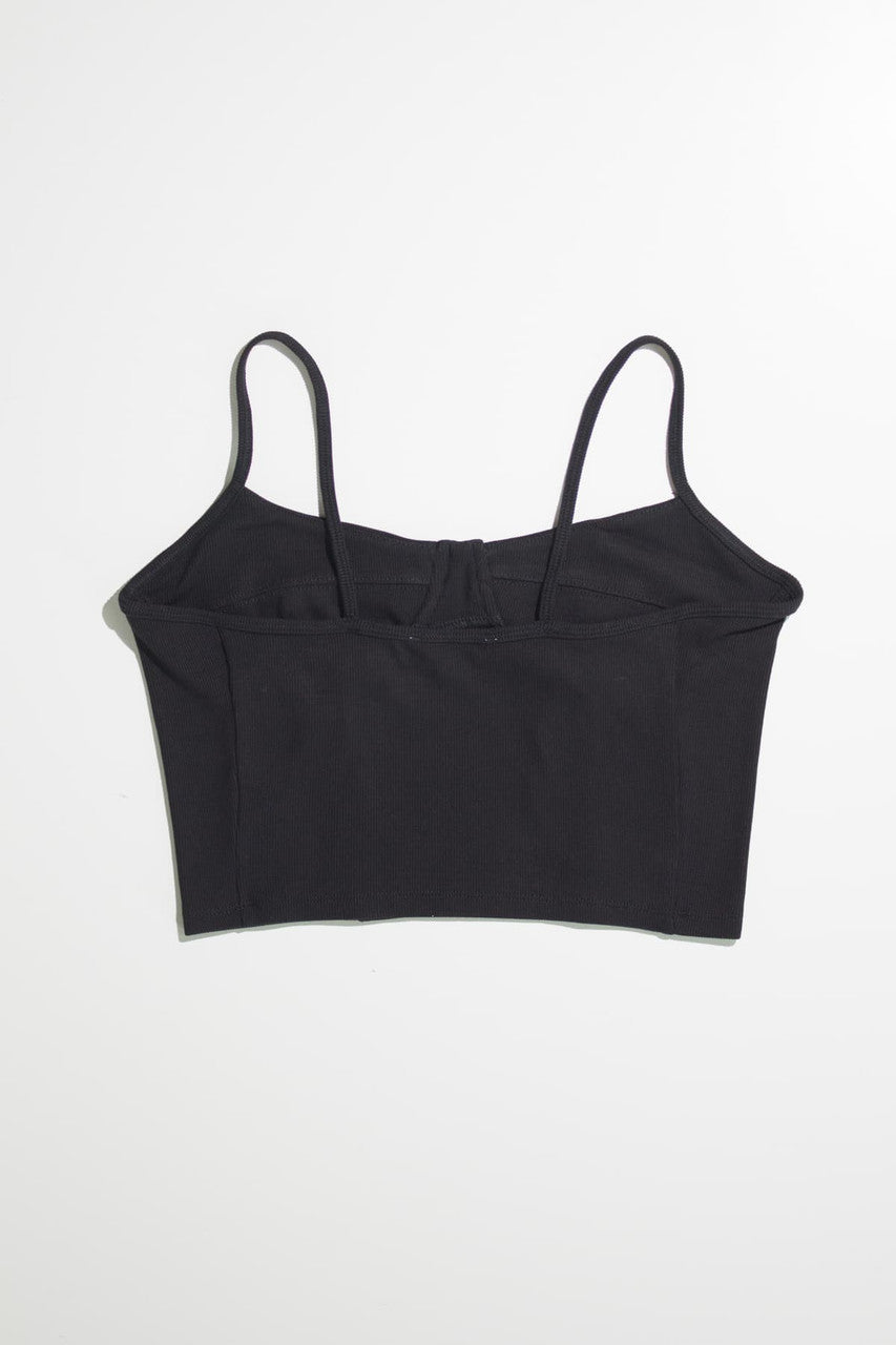Black Ribbed Bustier Cami