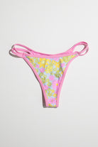 Pink 70s Floral Bikini Bottom