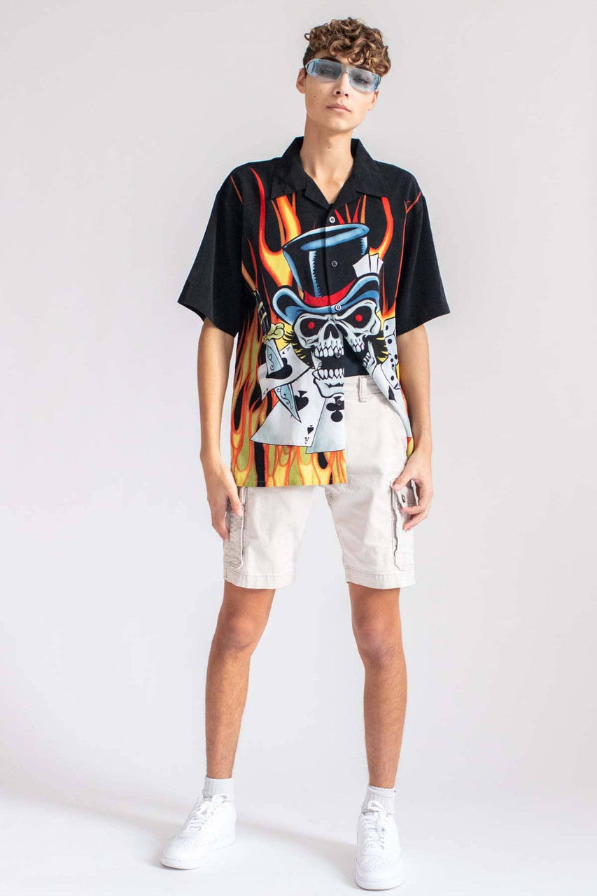 Skull and Aces Y2K Shirt