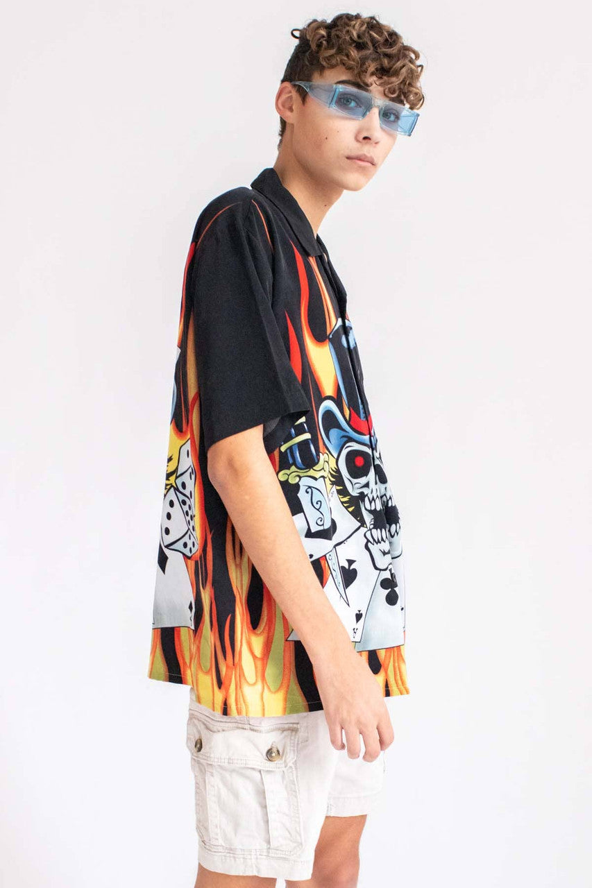 Skull and Aces Y2K Shirt