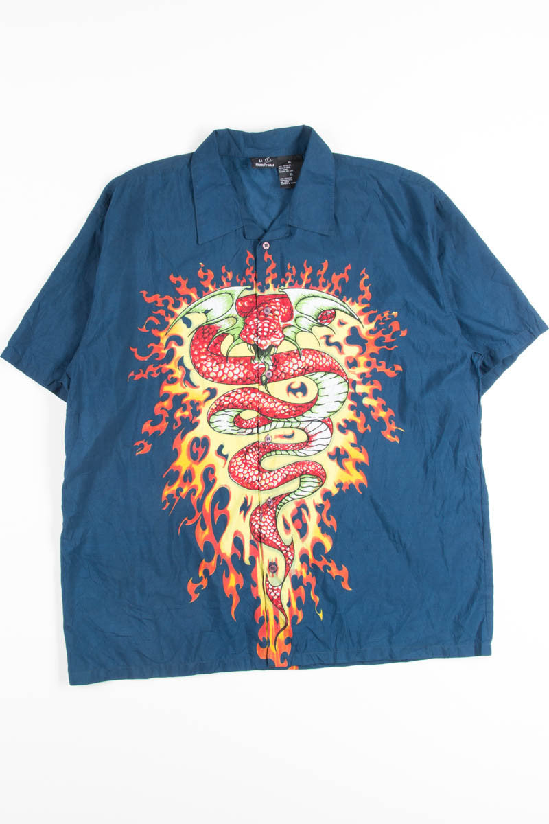 Fire Dragon Rave Y2K Shirt