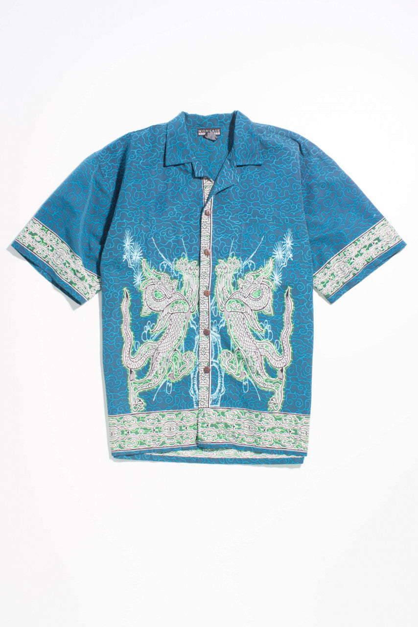 Y2K Dragon Button Down Shirt