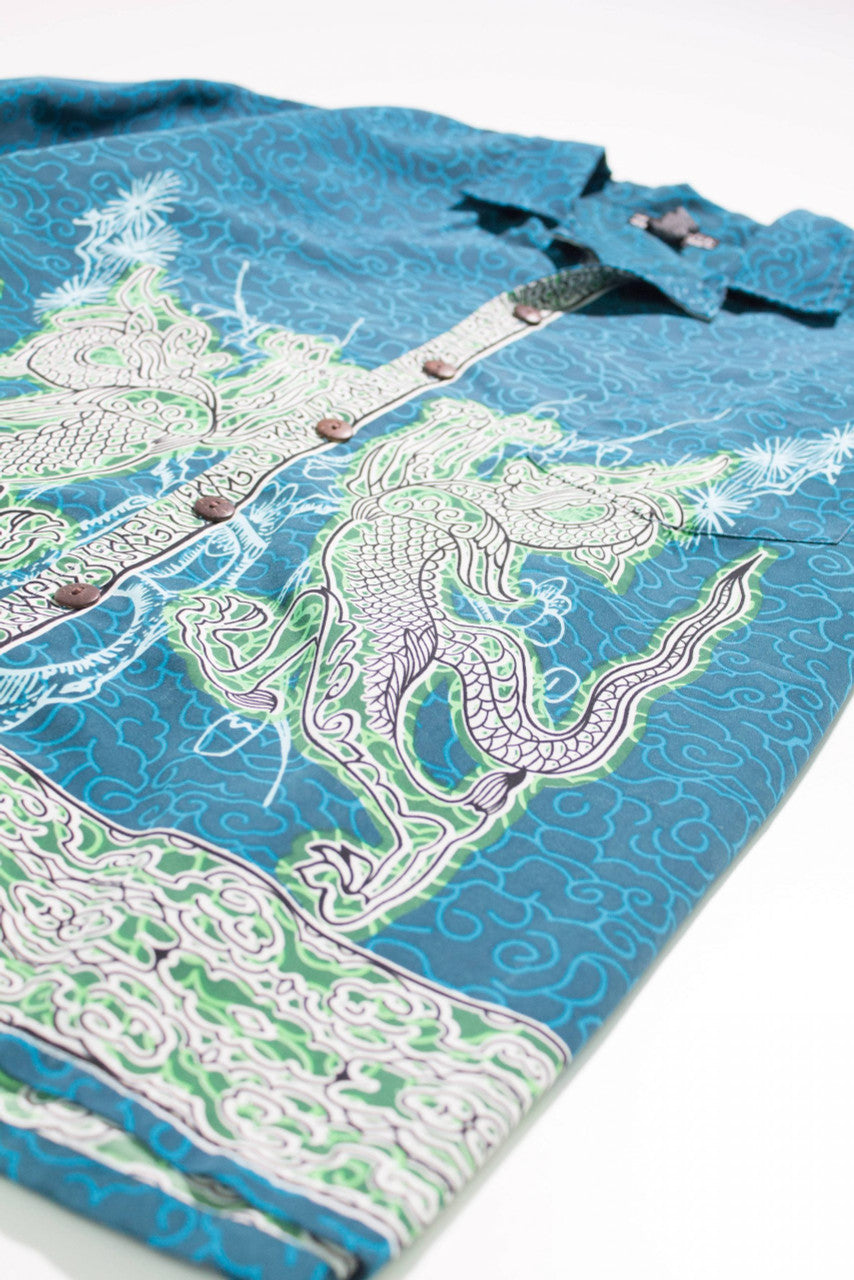 Y2K Dragon Button Down Shirt