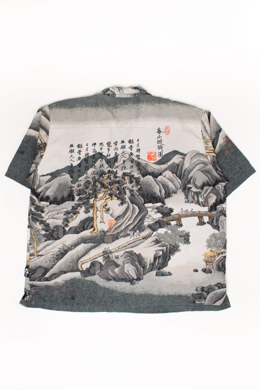 Vintage Chinese Manuscript Y2K Shirt (2000s)