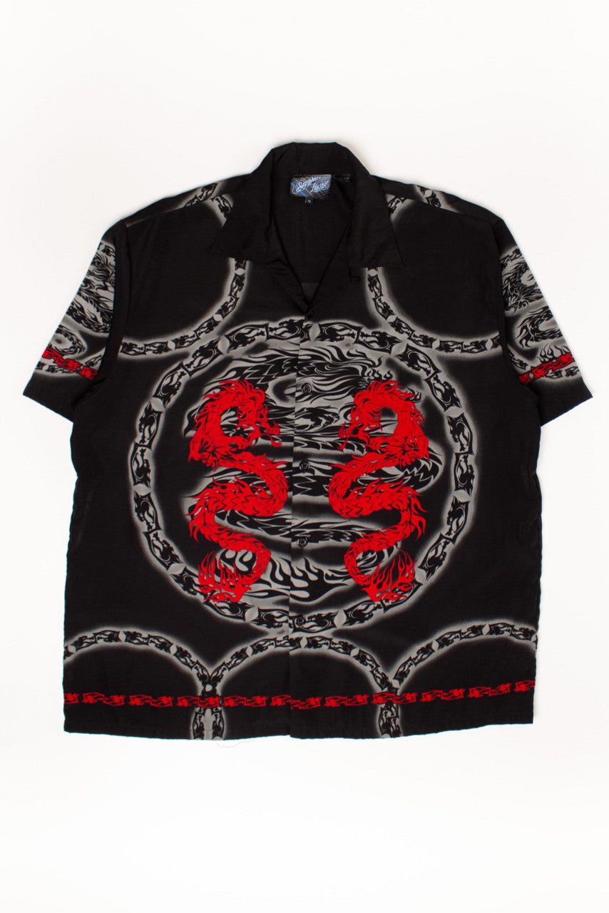 Vintage Red Dragons Y2K Shirt (2000s)