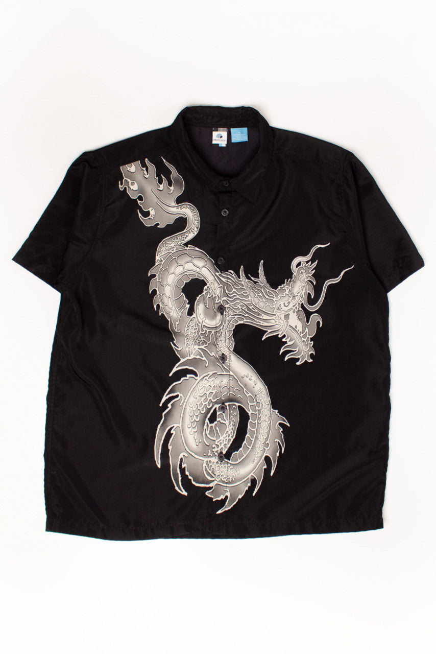 Vintage White Dragon Y2K Shirt (2000s) – Ragstock