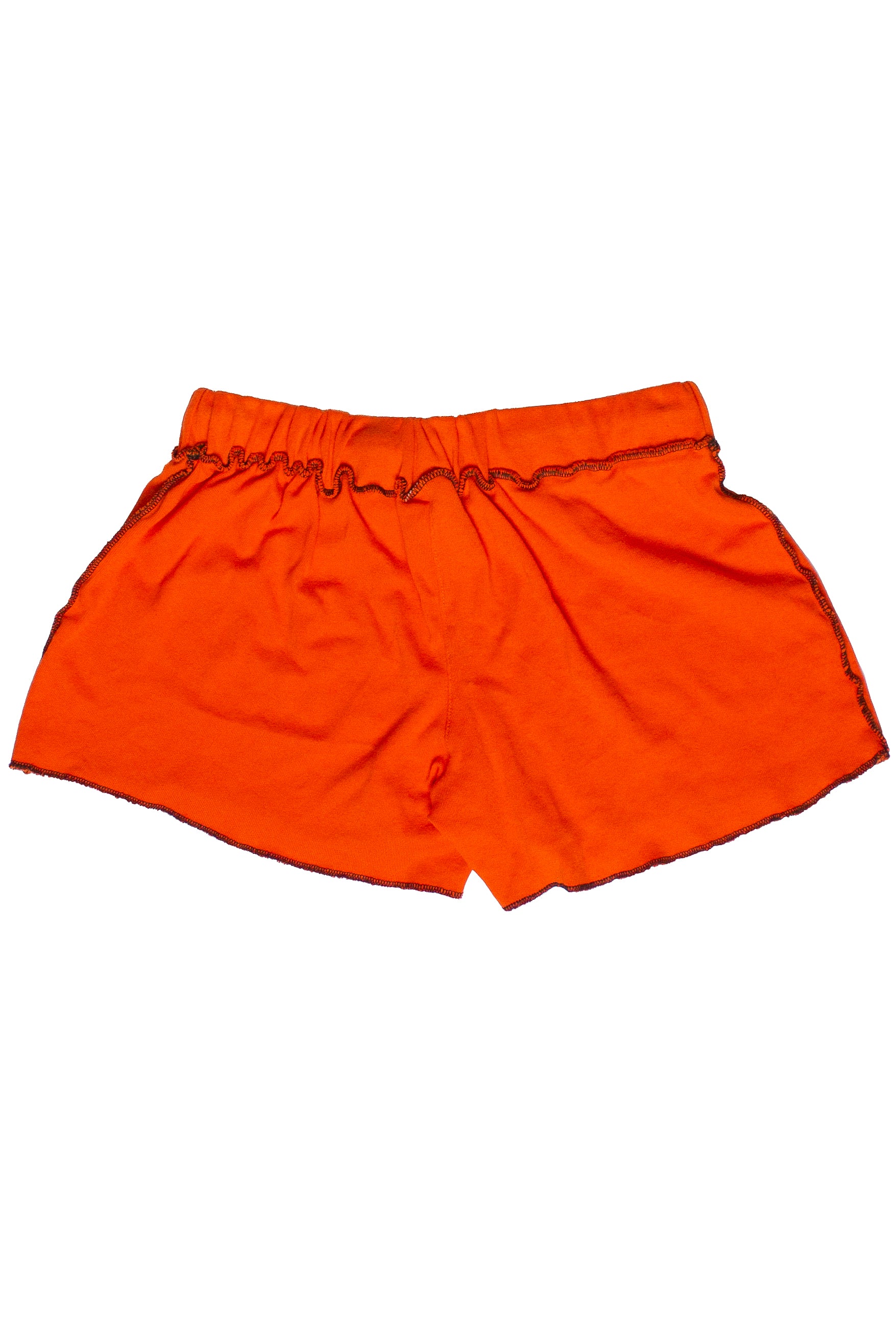 Orange shorts on a white background
