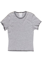 Vintage Y2K Deadstock Contrast Stitch Tee - Gray