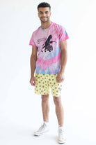 Yellow Rainbow Mushrooms Swim Shorts