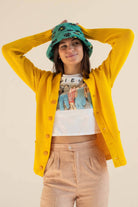 Vintage Yellow Cardigan Sweater